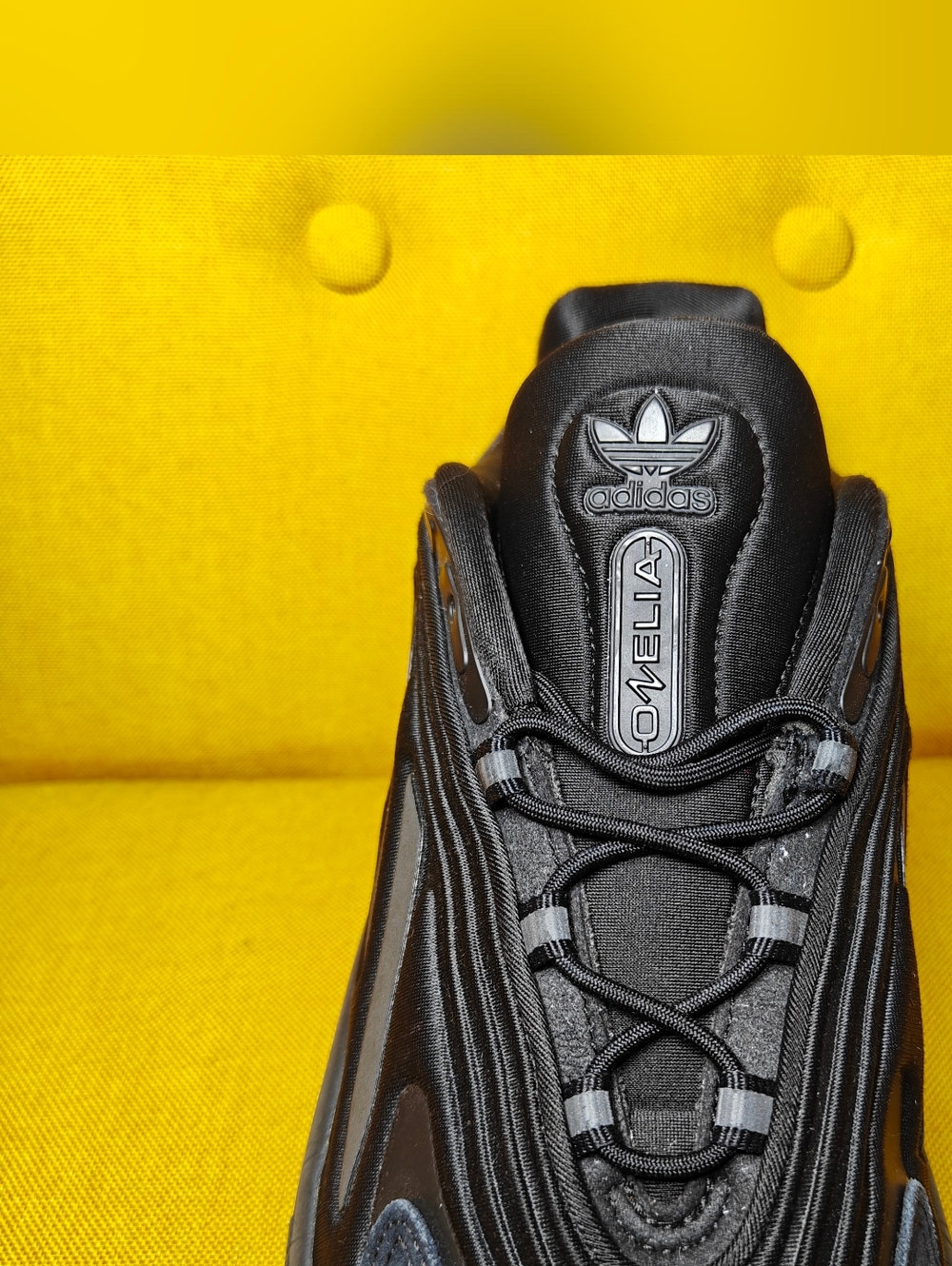 Adidas Originals Ozelia Triple Black Carbon Adiprene Sneakers Men's Shoe Size 10 - Picture 6 of 9